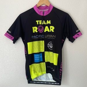 Adult Capo Short Sleeved Bike Cycling Jersey Neon Black Medium Made in Italy